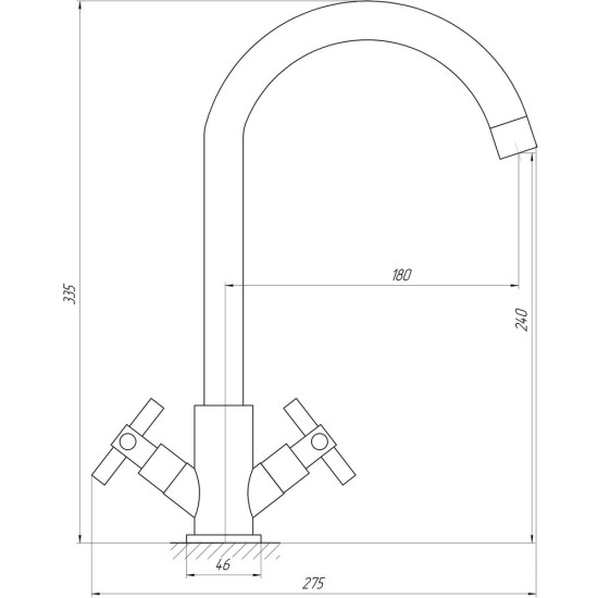 Смеситель для кухни Globus Lux DUKAT SD4-203