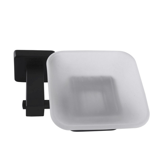 Мыльница одинарная Globus Lux BQ9408 черная матовая SUS304
