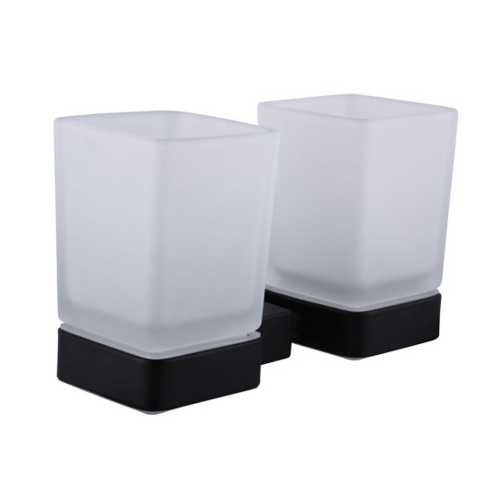 Стакан двойной Globus Lux BQ9428 черный матовый SUS304