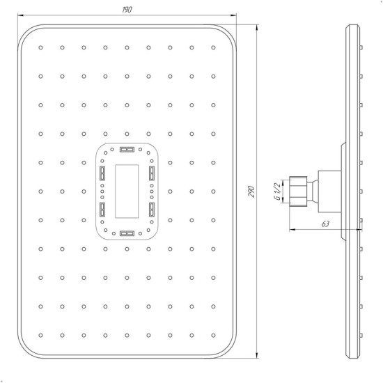 Душевая лейка Globus Lux SD-003-30-BB