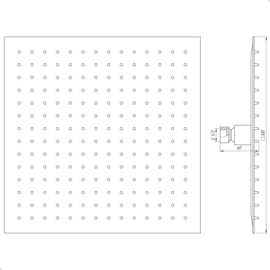 Душевая лейка Globus Lux ST-0300-Q-BB