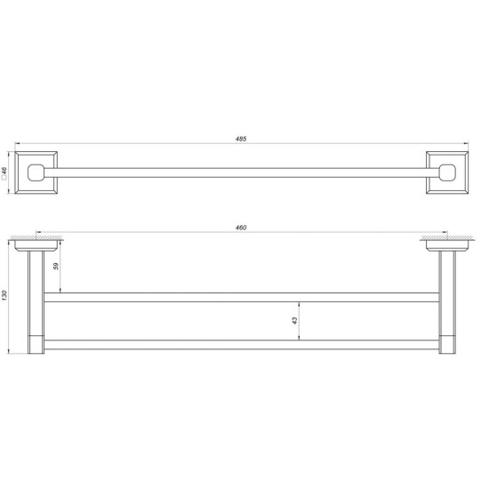 Держатель полотенец TOPAZ TKB 9911/45