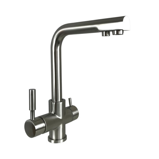 Смеситель для кухни под осмос Globus Lux LAZER GLLR-0888-8-STSTEEL