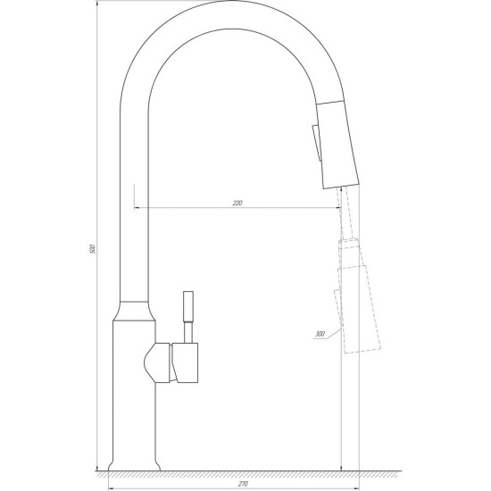 Смеситель для кухни Globus Lux ALPEN SBT1-2033