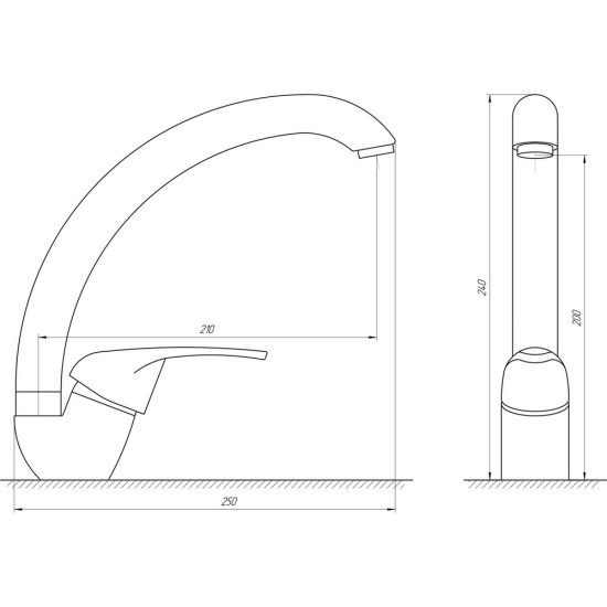 Смеситель для кухни Globus Lux Solly GLSO-0203S-10-BB