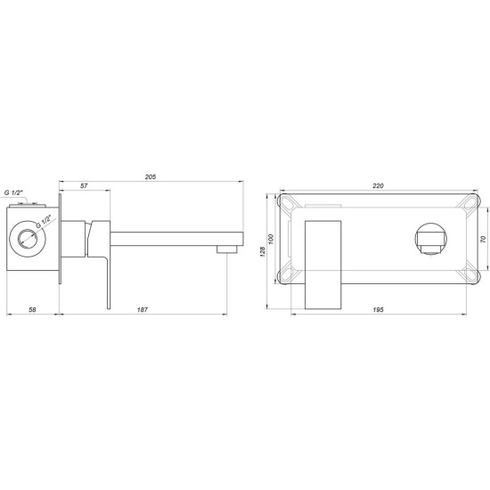 Смеситель для умывальника Globus Lux Milano GLM-204-SMART