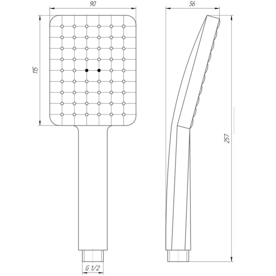 Душевая лейка Globus Lux NS-002-BB