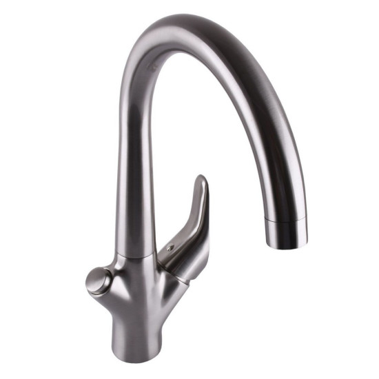 Смеситель для кухни под осмос Globus Lux LAZER GLLR-0222-8-STSTEEL