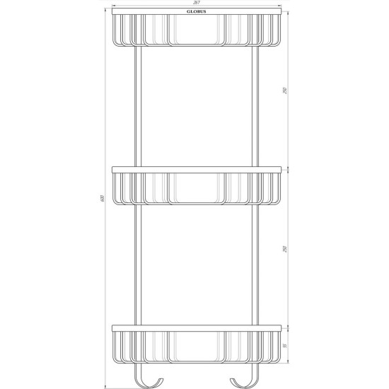 Полка угловая Globus Lux SS 8477