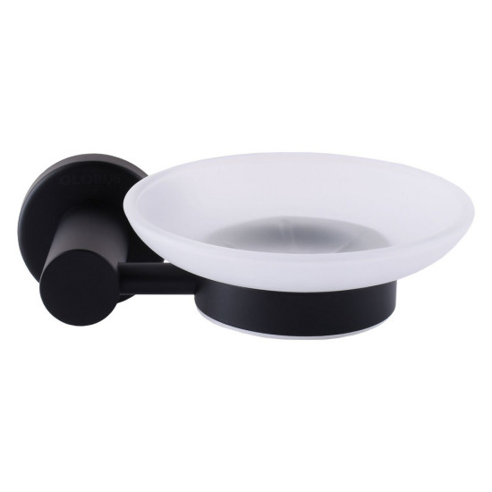 Мыльница Globus Lux BS8408 черная матовая SUS304