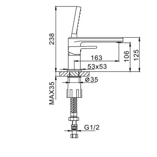 Смеситель для ванны Globus Lux Milano GLM-0109