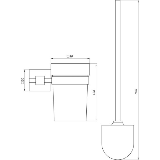 Ерш настенный Globus Lux SQ 9429A SUS304