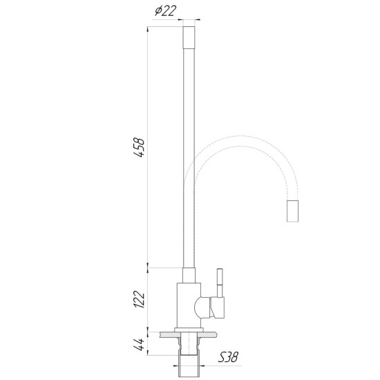 Смеситель для кухни Globus Lux ALPEN SBT1-203SG
