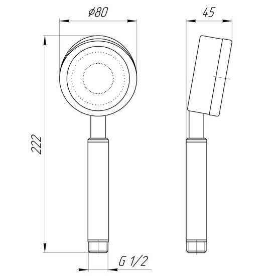 Душевая лейка Globus Lux SUS-008H