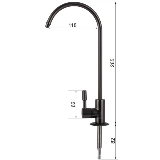 Кран для зворотнього осмосу Globus Lux Lazer GLLR-55M-GP