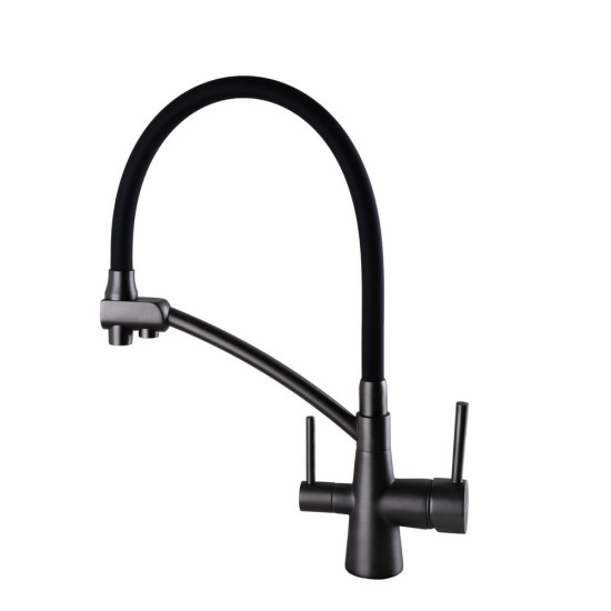 Смеситель для кухни под осмос Globus Lux LAZER GLLR-0700-11-GRAPHITE