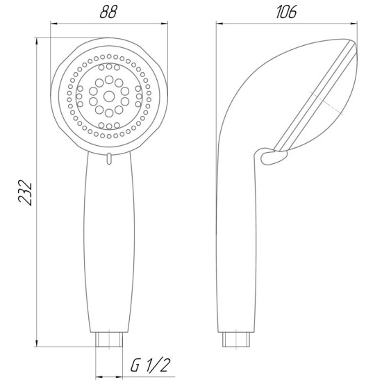 Душевая лейка Topaz NF-2288-00-LOTUS