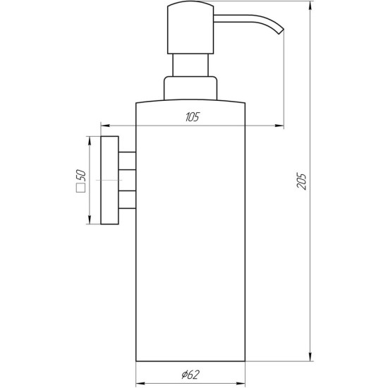 Дозатор жидкого мыла Globus Lux SQ 9432 SUS304
