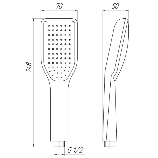 Душевая лейка Globus Lux SH651-BB-P
