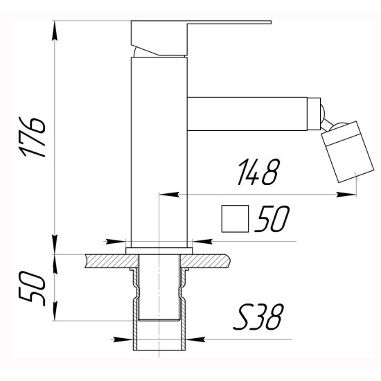 Смеситель для биде Globus Lux SICILIA SBQ-106
