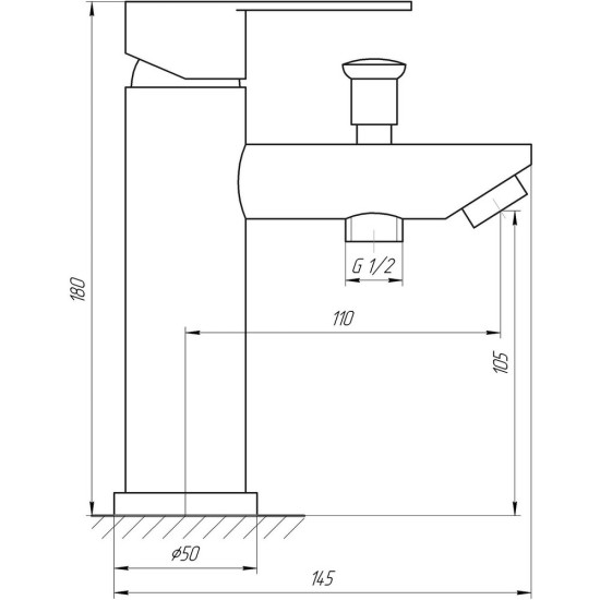 Смеситель для умывальника Globus Lux WIEN SBT2-106M