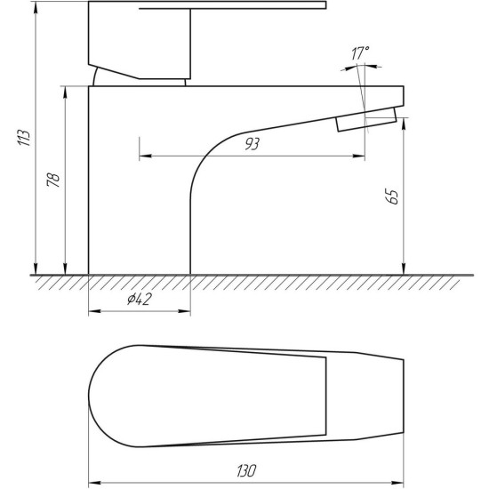 Змішувач для умивальника Globus Lux SHA-101M