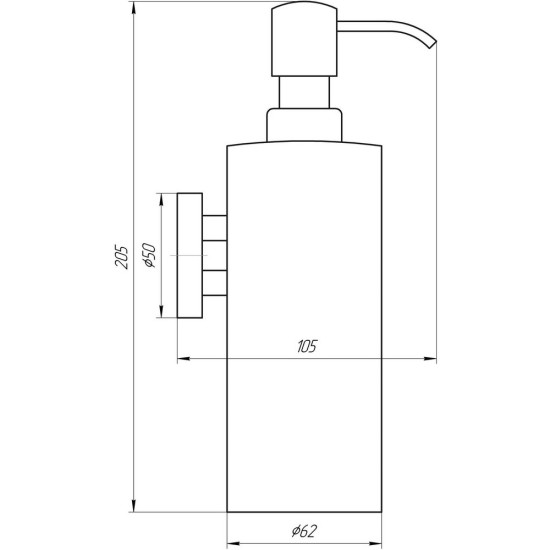 Дозатор жидкого мыла Globus Lux SS 8432  SUS304