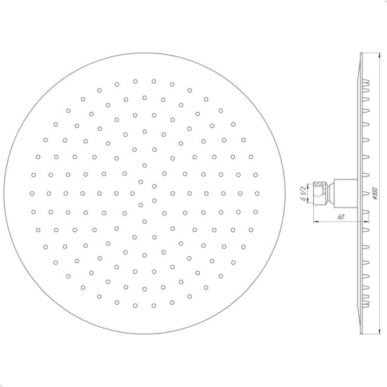 Душевая лейка Globus Lux ST-0300-R