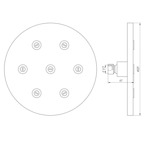 Душевая лейка Globus Lux SD08A