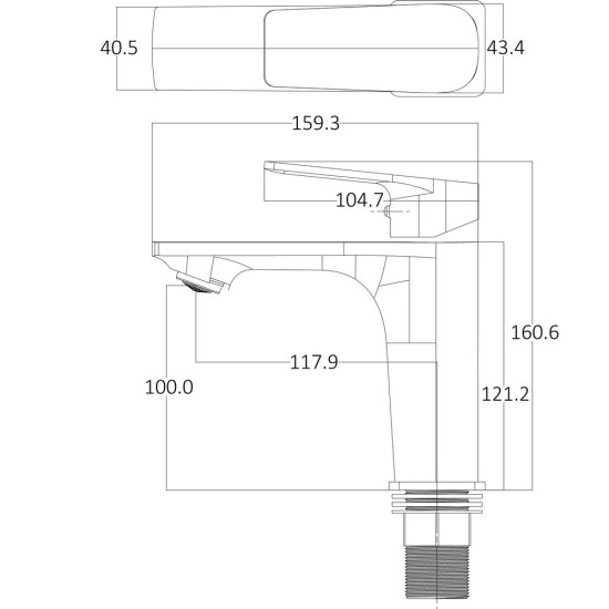 Смеситель для умывальника Globus Lux BONN GLB-0401