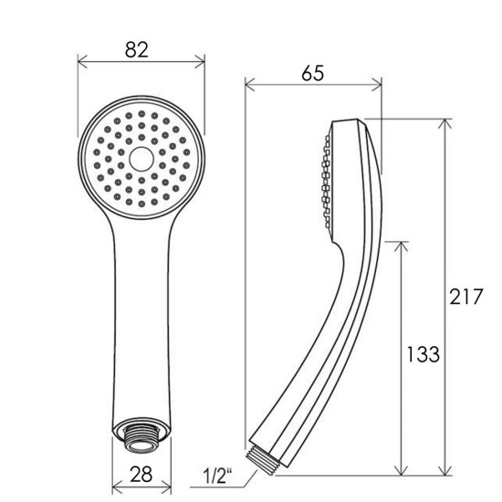 Душевая лейка Globus Lux SH-2280-Gray