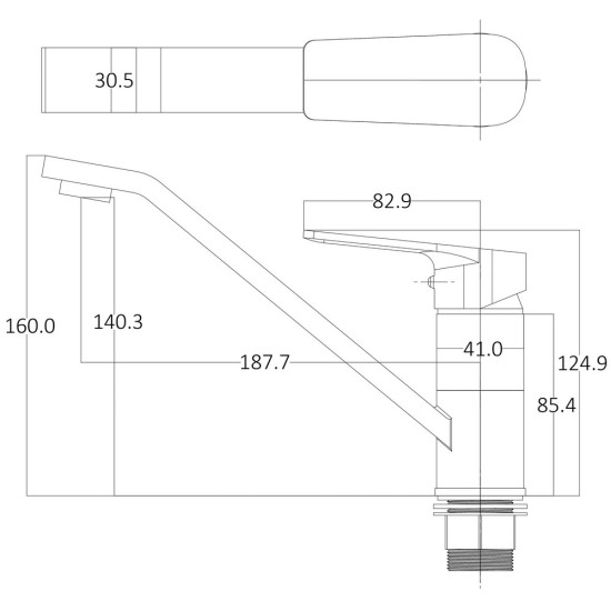 Смеситель для кухни Globus Lux BONN GLB-0203Q