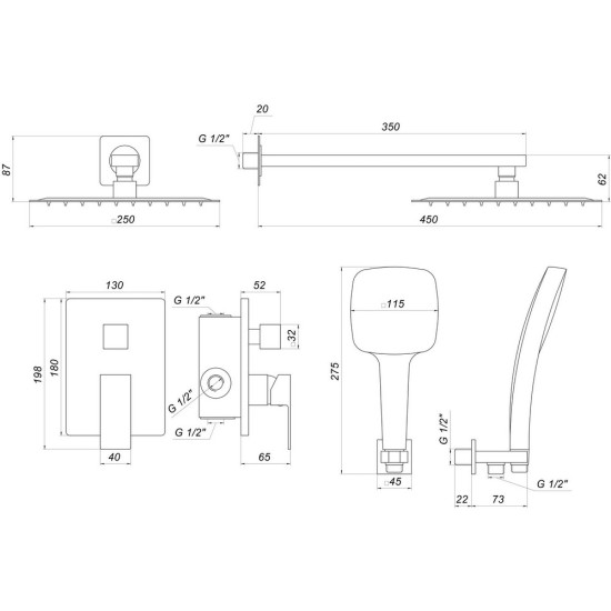 Душевая система Globus Lux SMART GLM-205