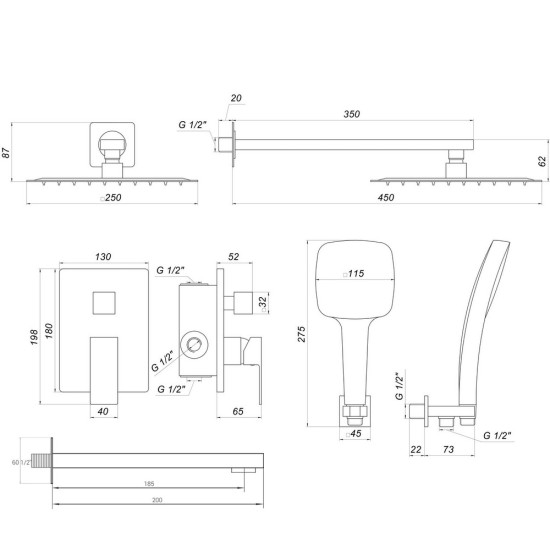 Душевая система Globus Lux SMART GLM-305L