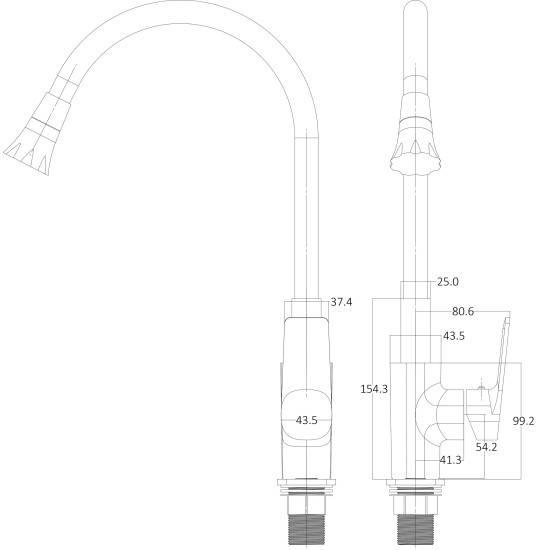 Смеситель для кухни Globus Lux BONN GLB-0203SA-G03