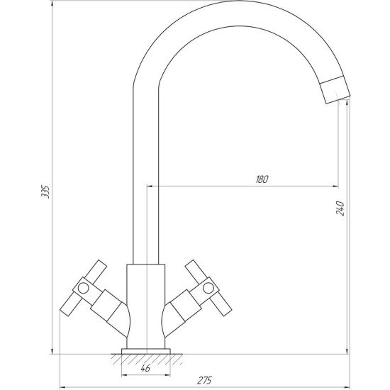 Смеситель для кухни Globus Lux DUKAT SD4-203