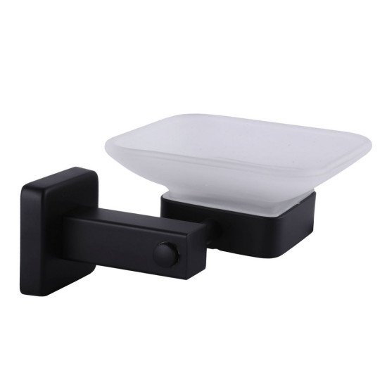 Мыльница одинарная Globus Lux BQ9408 черная матовая SUS304