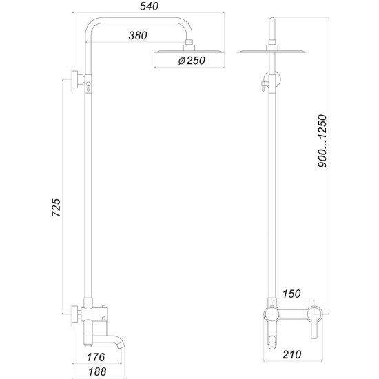 Душова система Globus Lux ALPEN SBT1-SH-02