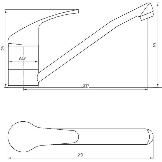 Змішувач для кухні Globus Lux Solly GLSO-0203