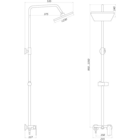 Душевая система Globus Lux LAGUNA GLA-0005N