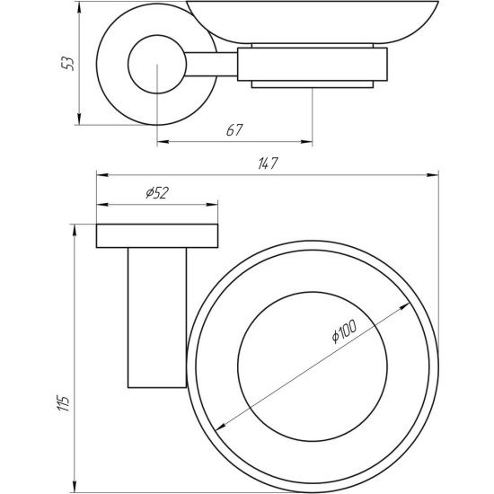 Мыльница Globus Lux BS8408 черная матовая SUS304