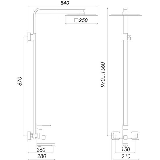 Душевая система Globus Lux SICILIA PLUS-SBQ-SH-02-304