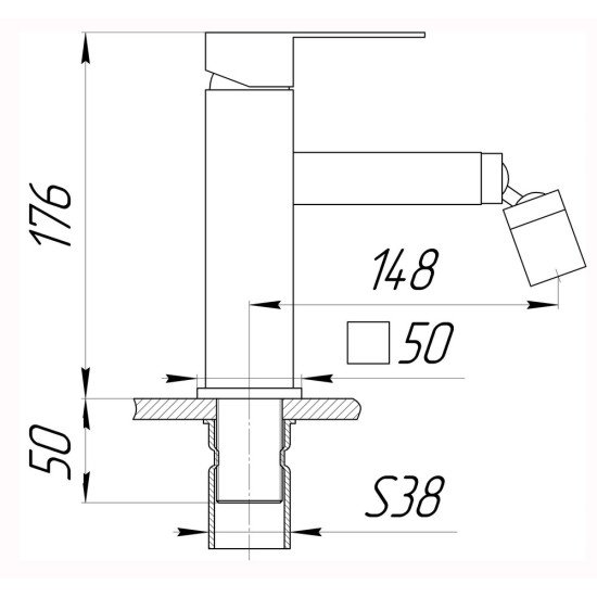 Смеситель для биде Globus Lux SICILIA SBQ-106