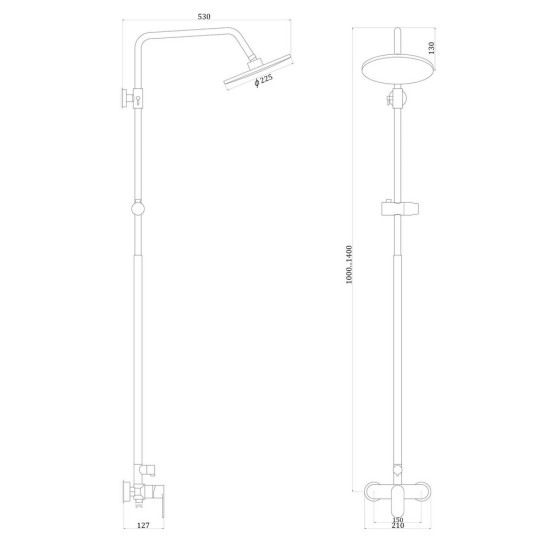 Душевая система Globus Lux ONTARIO GLO-0005