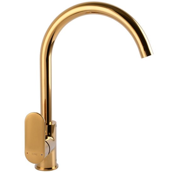 Змішувач для кухні TOPAZ BARTS TB 07403-H36-AU боковий S- D35 шланги 45см золото PVD