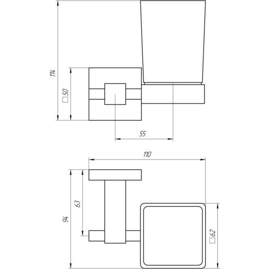 Стакан одинарный Globus Lux SQ 9409 SUS304