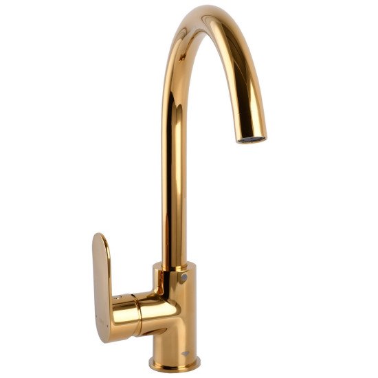 Змішувач для кухні TOPAZ BARTS TB 07403-H36-AU боковий S- D35 шланги 45см золото PVD