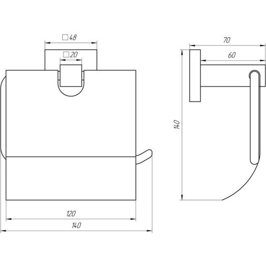 Держатель для туалетной бумаги Globus Lux SQ 9410 SUS304