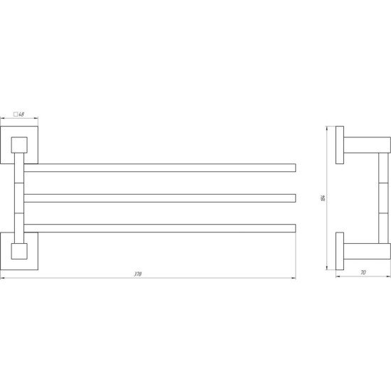 Тримач рушників Globus Lux SQ 9431-3  SUS304