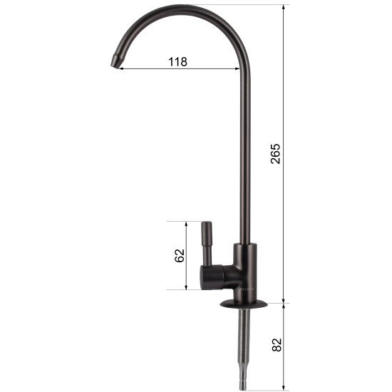 Кран для зворотнього осмосу Globus Lux Lazer GLLR-55M-BB